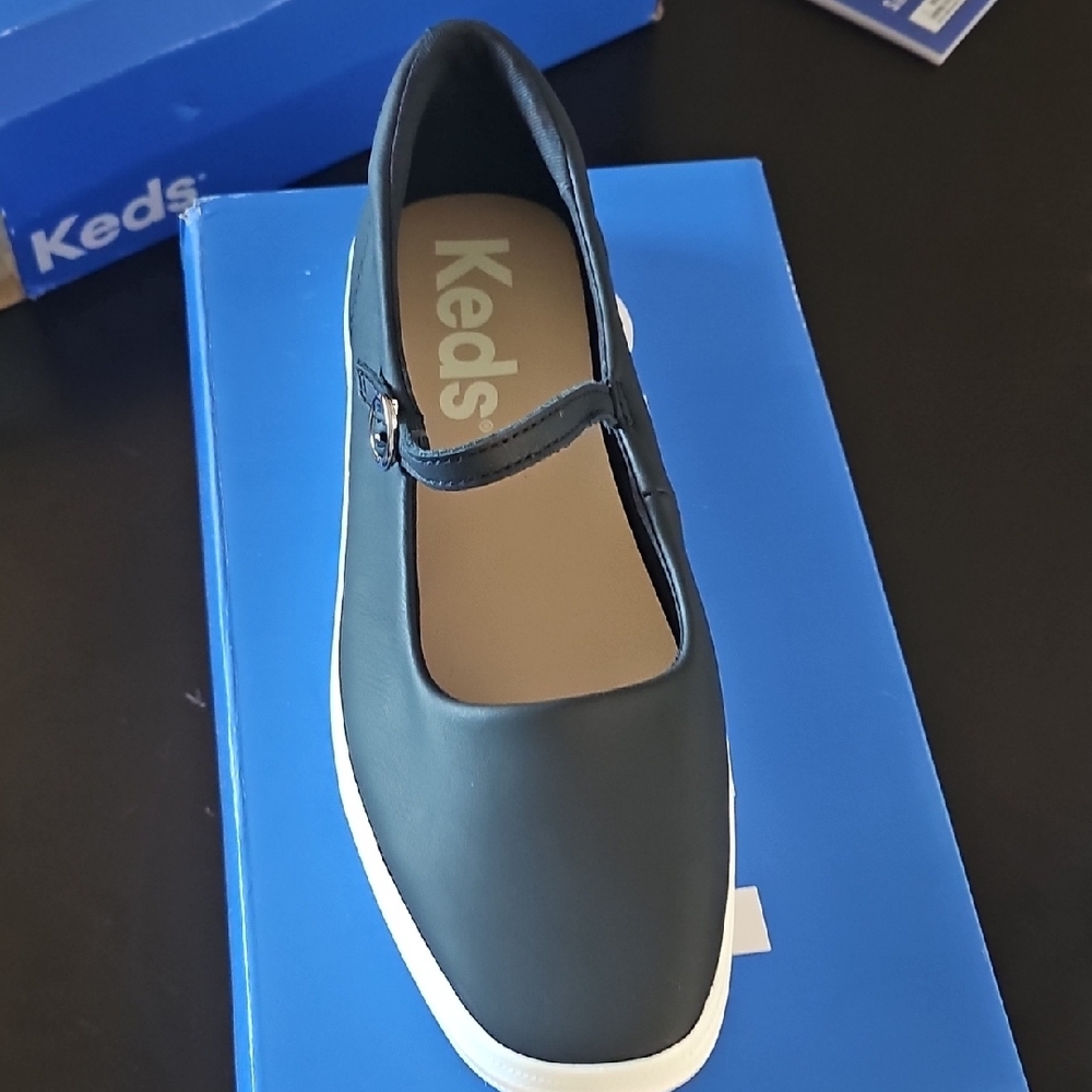 Keds Black Slip-On Shoes with Strap - Picture 2 of 5